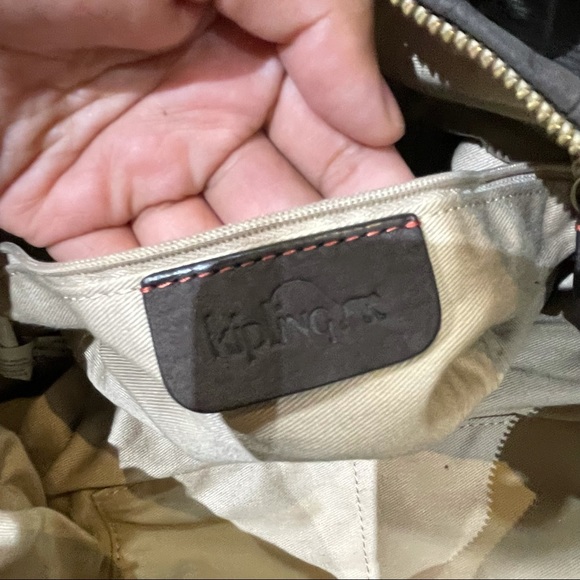 Brown Kipling ShoulderBag w golden hardware - Picture 6 of 9